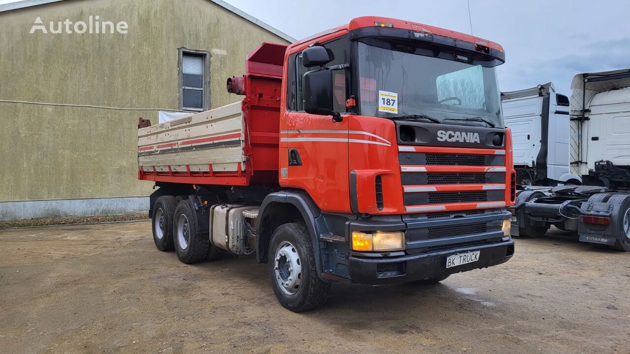 самосвал Scania R113  . Manual diesel pump , big axel , full spring