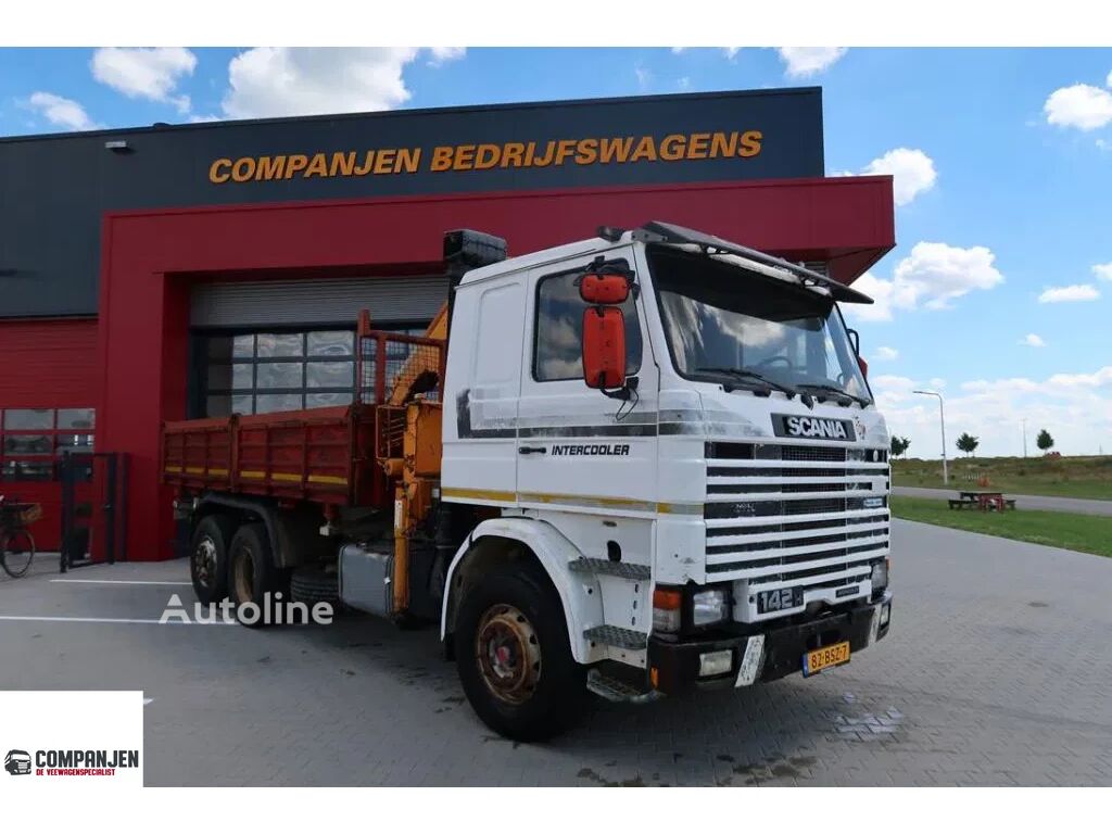 camion-benne Scania R142-V8 R142 V8 - 1988 - Tipper with crane