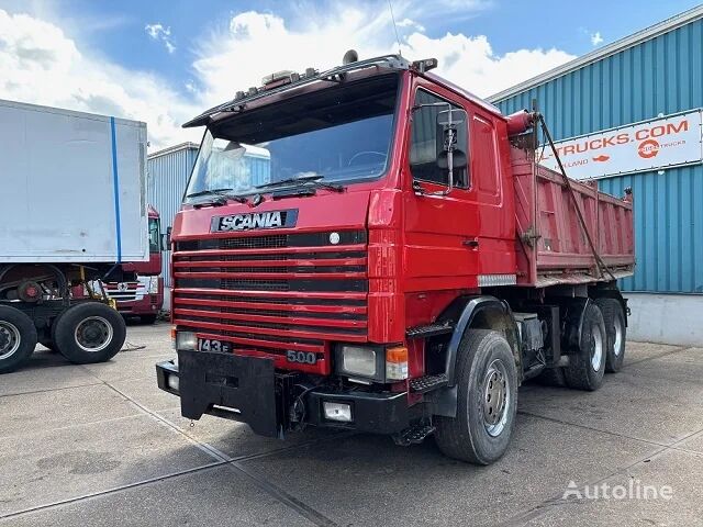 tovornjak prekucnik Scania R143-420 V8 6x4 FULL STEEL MEILLER KIPPER (MANUAL GEARBOX / FULL