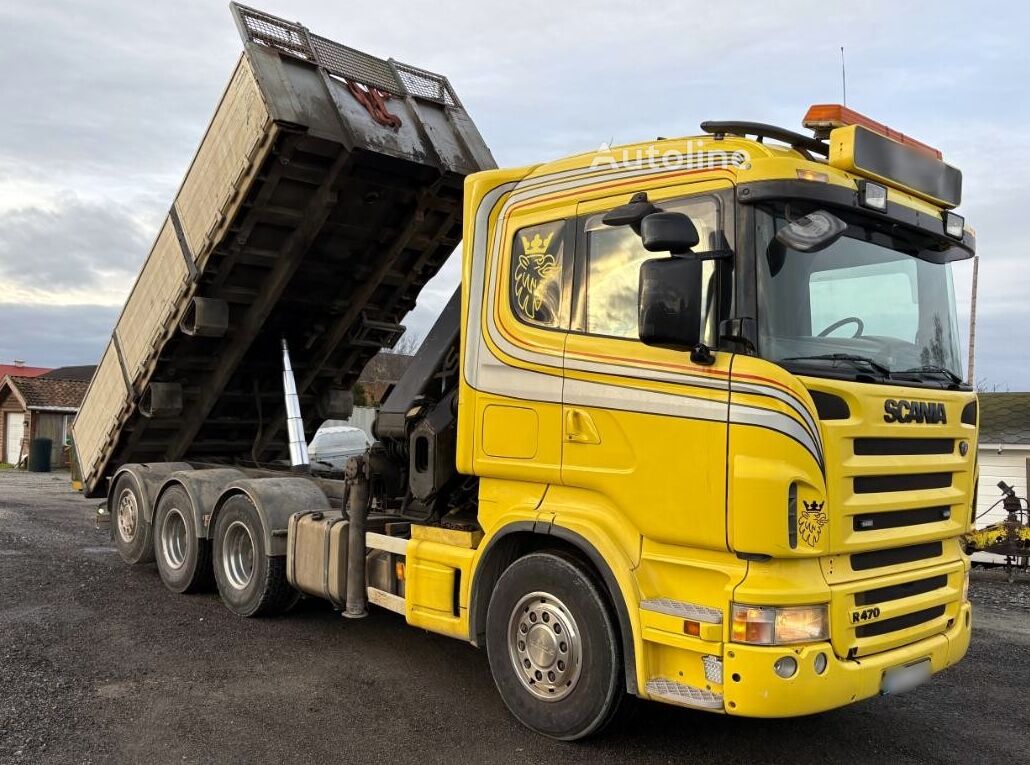 Scania R470 *8x4 *DUMPER + crane HIAB 288 *REACH 20.9m *RETARDER dump truck - Autoline