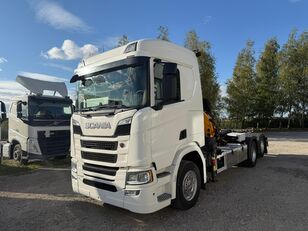 truk pembuangan Scania R500 Tipper with Hook & Crane