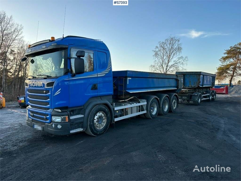 Scania R520 pašizgāzējs + pašizgāzējs piekabe