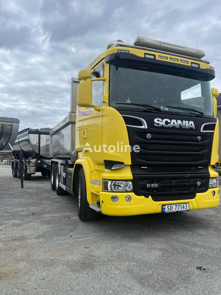 camion-benne Scania R580 + remorque benne