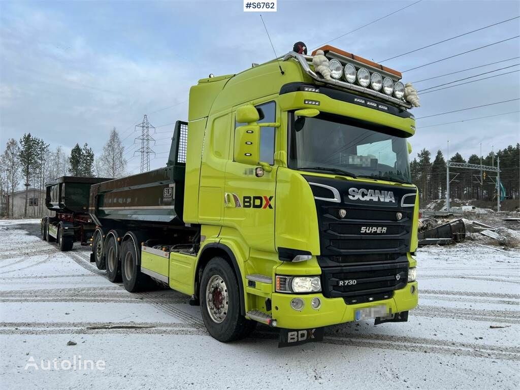 Scania R730 LB8X4*4HNB with SLP wagon (Cassette), SEE VID dump truck