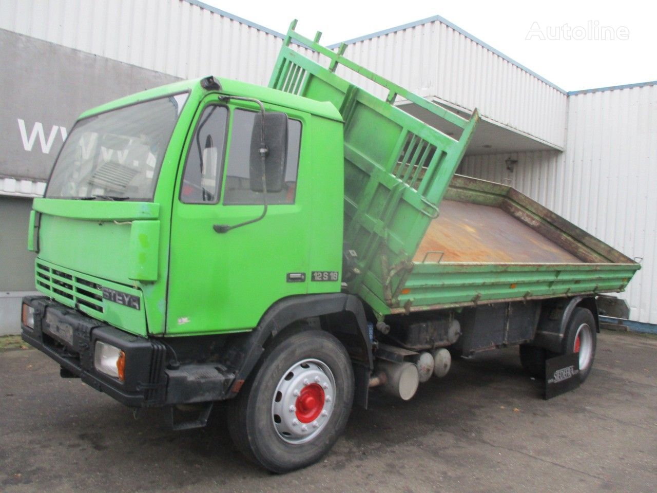 Steyr 17S18 , Manual , 2 way tipper , Euro 2, Spring suspension dump truck