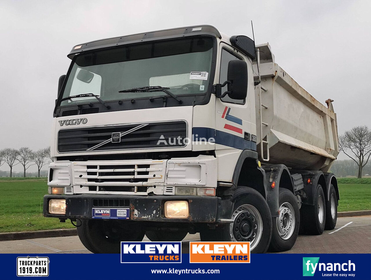 Volvo FM 12.380 8x4 steel manual dump truck