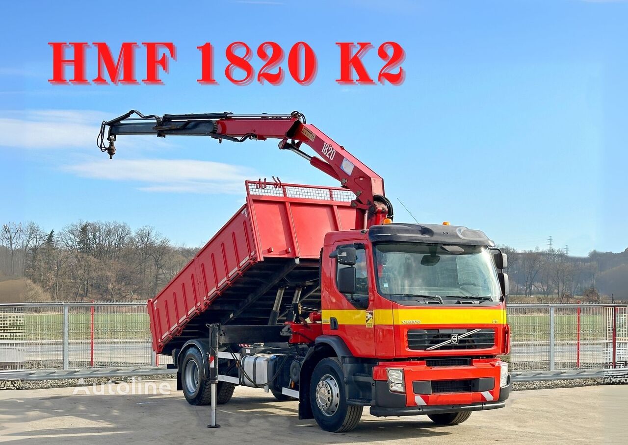 camion-benne Volvo FM 320 Kipper 4,50m*HMF 1820 K2 + FUNK * TOP