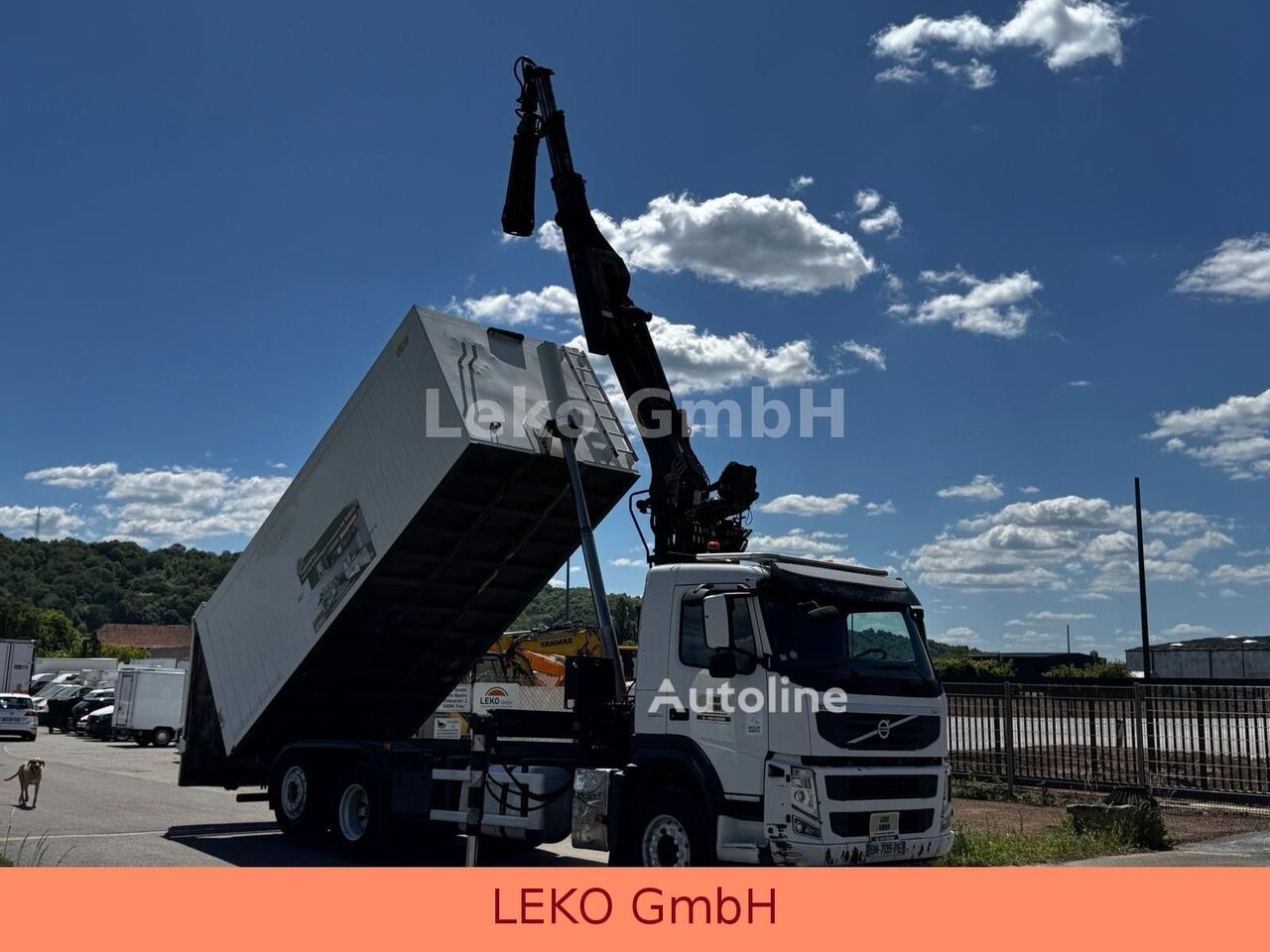 Camion-benne Volvo FM 380 Mit Kran à vendre | Autoline FR Camion-benne Volvo FM 380 Mit Kran - Autoline