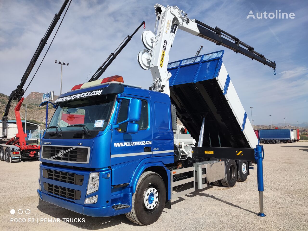 autobasculantă Volvo FM 400 6X2 GRUA PALFINGER PK 23002 BASCULANTE EURO 5