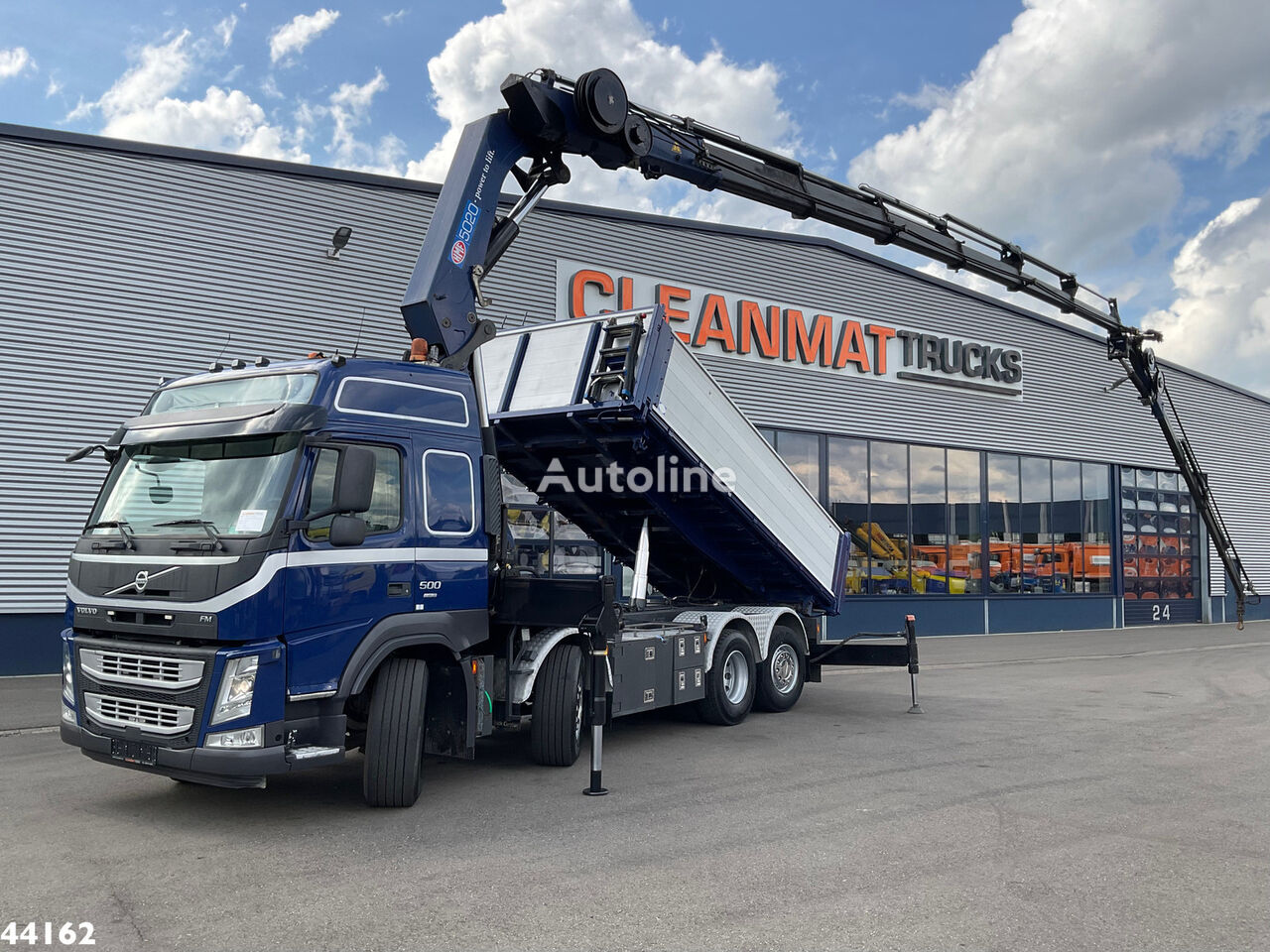 Volvo FM 500 Euro 6 HMF 50 Tonmeter laadkraan + Fly-Jib Muldenkipper