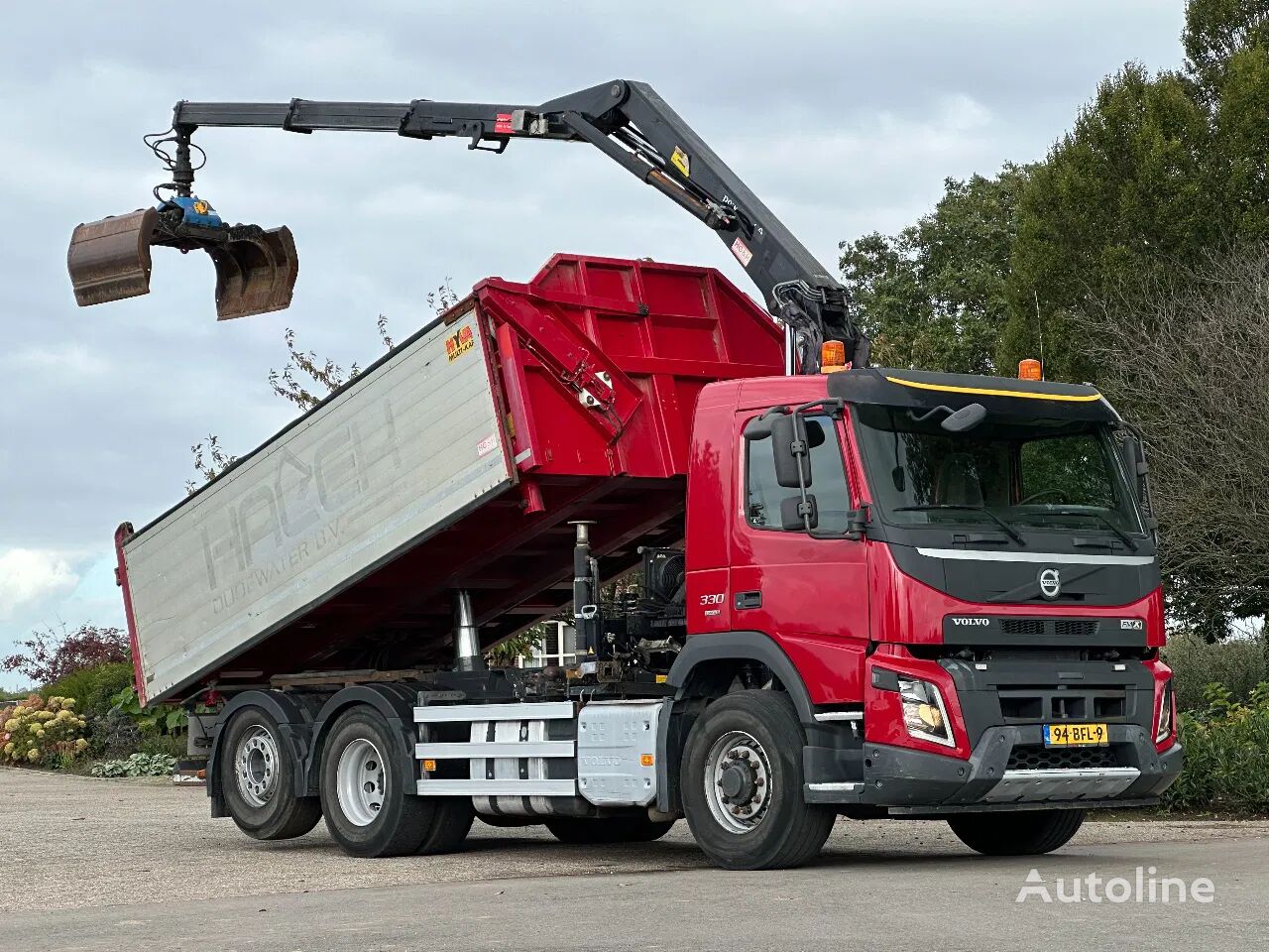 Volvo FMX 330 EURO6!!6X4!!VOORAS AANGEDREVEN!!Z-Kraan/KIPPER!! ダンプトラック - Autoline