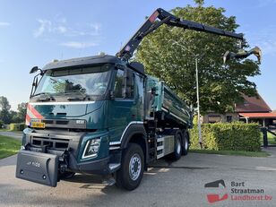 Volvo FMX 370 3 STUKS 6x6 Euro 6 met 2 zijden kipper en HMF 1643 Z2 kr Muldenkipper