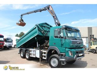 Volvo FMX 380 + 6x6 + HMF Z Crane Hardox KIPPER + Multi kap dump truck