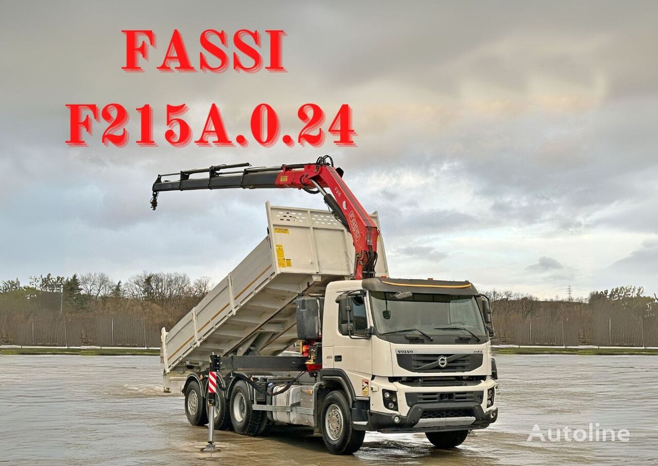 Volvo FMX 450 Kipper 6,50m*FASSI F215A.0.24 + FUNK*8x4 dump truck