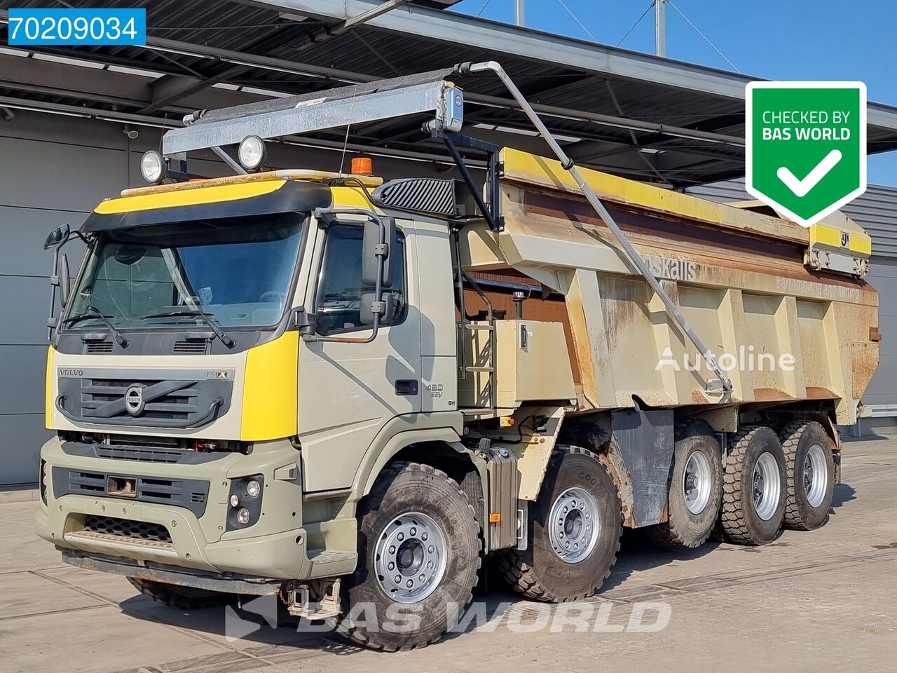 камион кипер Volvo FMX 460 10X4 34m3 Hydr. Pusher 55T payload VEB+ EEV