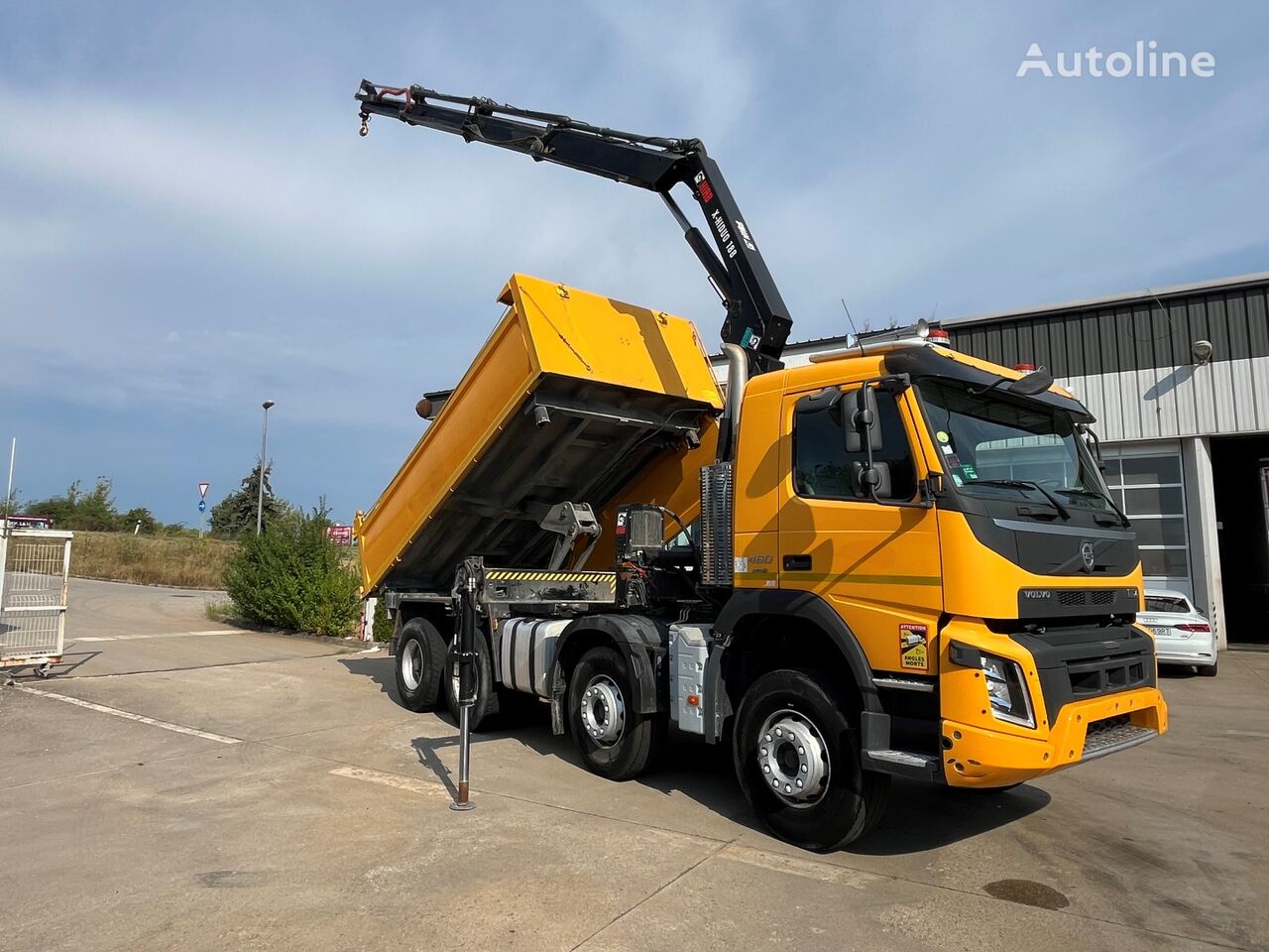 sklápač Volvo FMX 460, 12/2017, Tipper + Crane HIAB 188