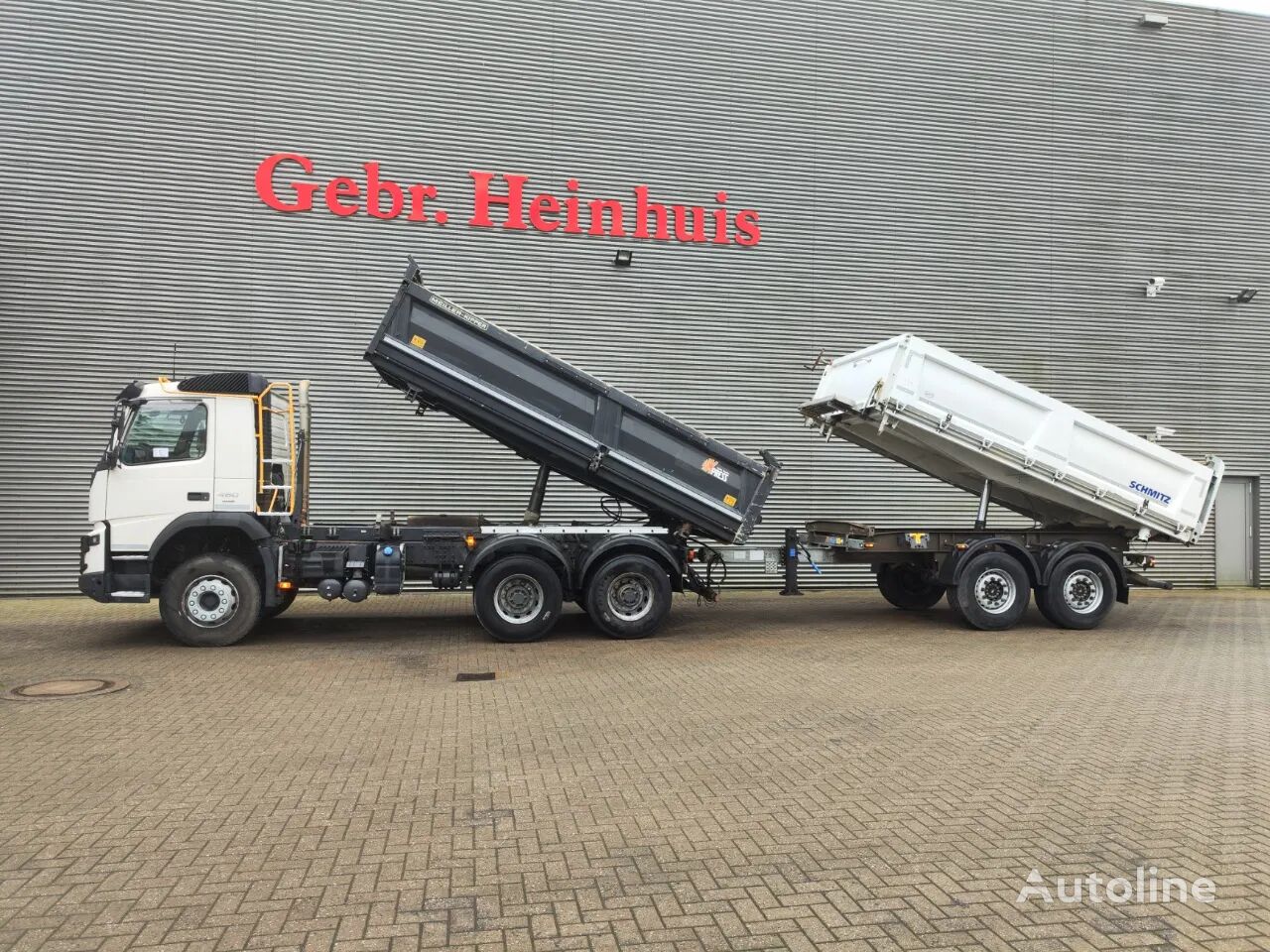 Volvo FMX 460 6x4 Meiller 3 Seitenkipper + Schmitz Cargobull SGF C2 dump truck