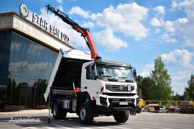 camion-benne Volvo FMX 4x4 PALFINGER PK 13001 CRANE KIPPER EURO 5 !