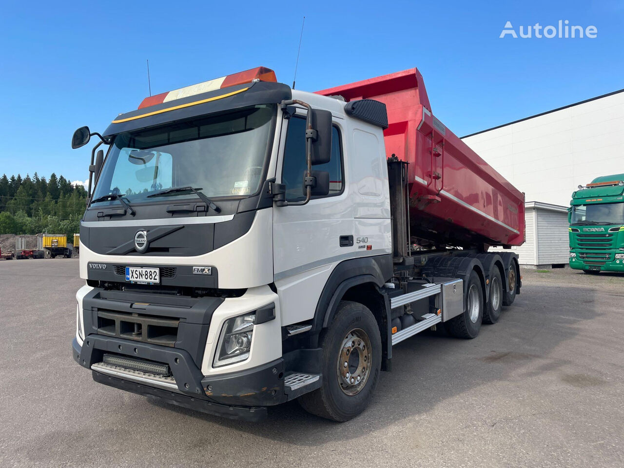 덤프 트럭 Volvo FMX 540 / 8x4 / LÄMPÖLAVA / BI-XENONIT / EURO 6