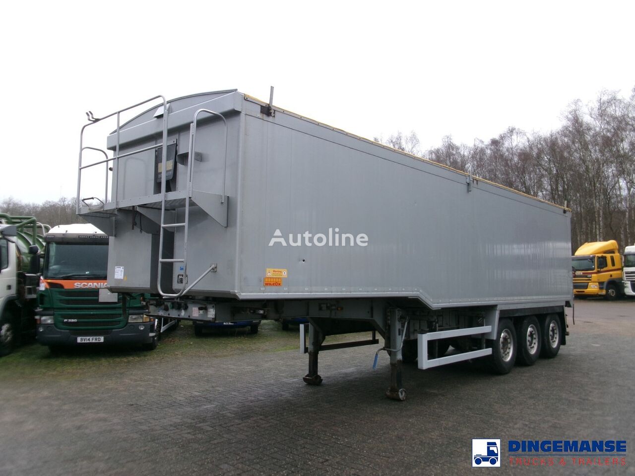 Wilcox Tipper trailer alu 52 m3 + tarpaulin billenős teherautó