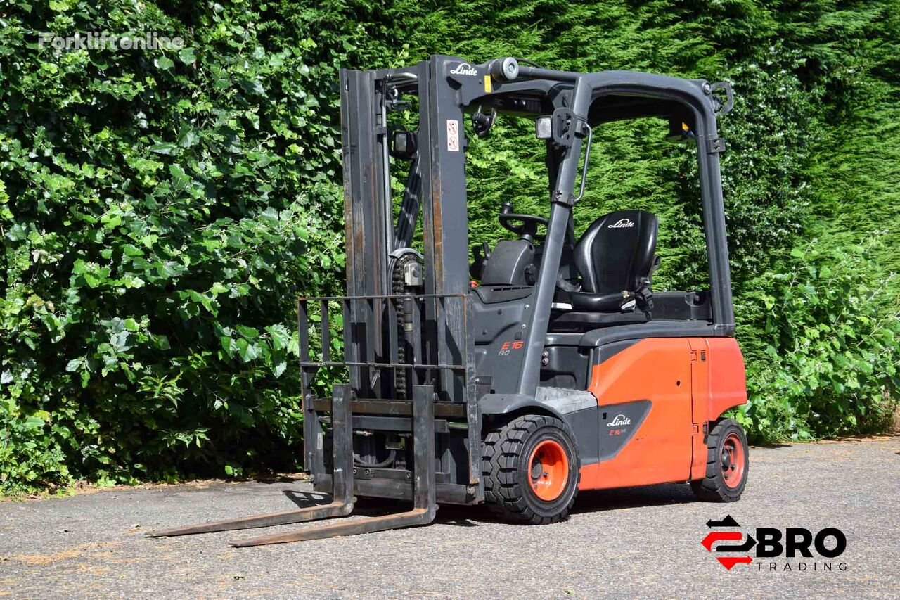 Linde E16P-02 Triplex electric forklift