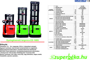 új ES-16BS elektromos raklapemelő