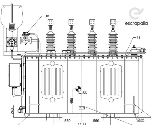 Équipement de distribution Reactancia de puesta a tierra 34,5 kV, 500 A 30 s con todos los à vendre | Machineryline FR Équipement de distribution Reactancia de puesta a tierra 34,5 kV, 500 A 30 s con todos los - Machineryline