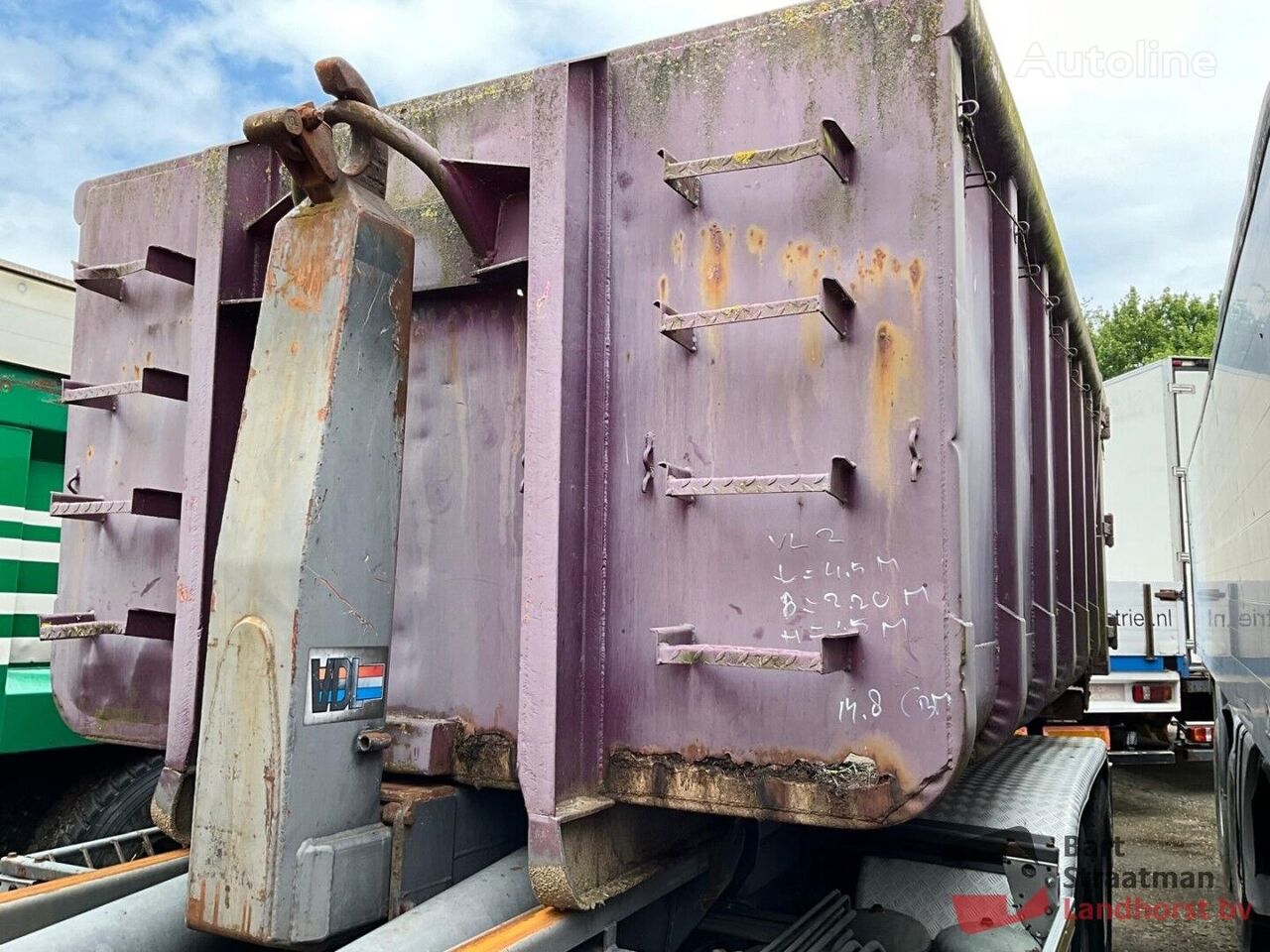 Nadgradnja prekucnik Container haakarm  14.8 m3 met deuren - Autoline