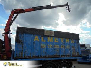 Palfinger Container + PK 12500A 12.5 T/M flatbed truck body