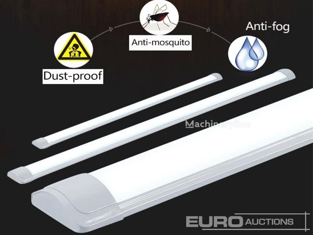 Lampada industriale 20 x LED Batten - 150cm - 6500K Cold White - IP20 Dustproof nuova - Machineryline