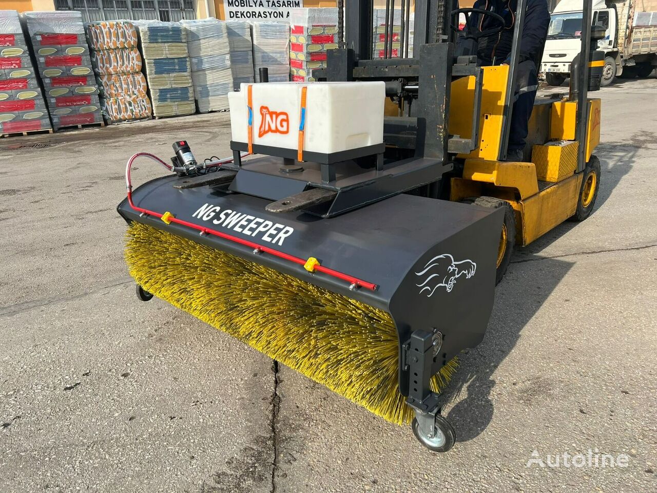 jauns SWEEPER ATTACHMENTS FOR FORKLIFT --- NG ATTACHMENTS rotējošā slota