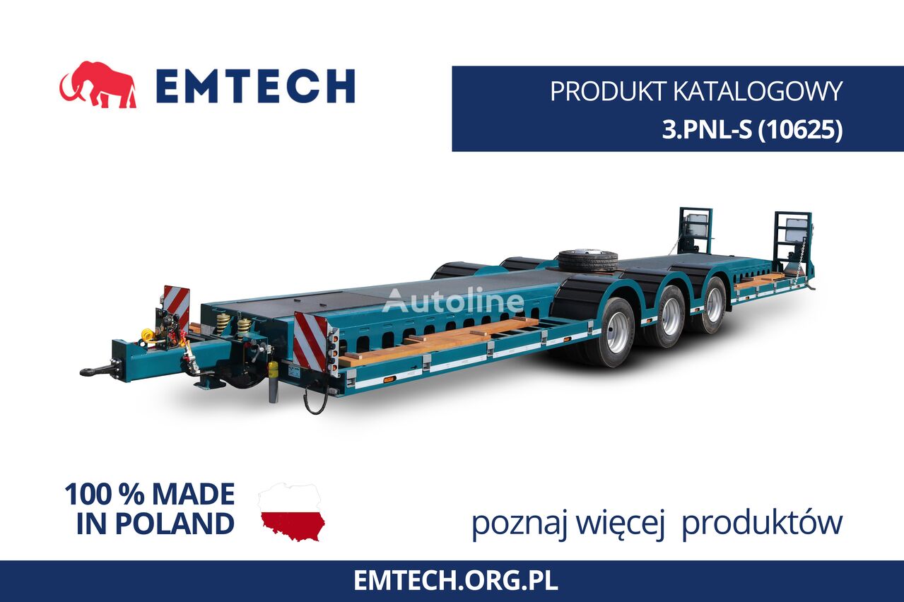 new Emtech  3.PNL-S (10625) 3 osiowa przyczepa leśna, stała equipment trailer