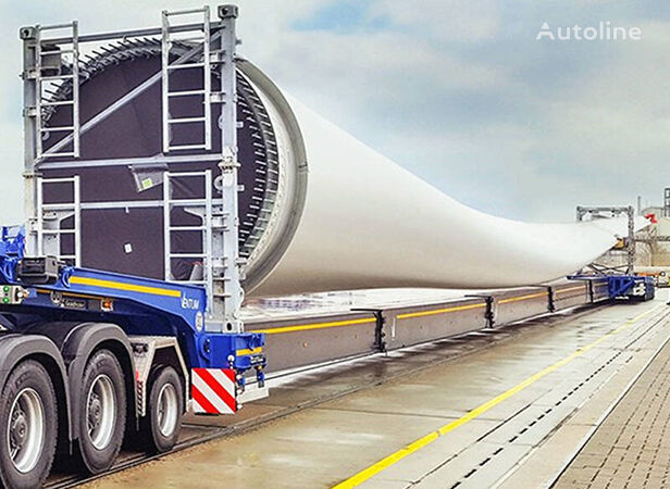 neuer Titan 4 Axles 56M Wind Turbine Blade Transport Trailer for Sale Baumaschinenanhänger