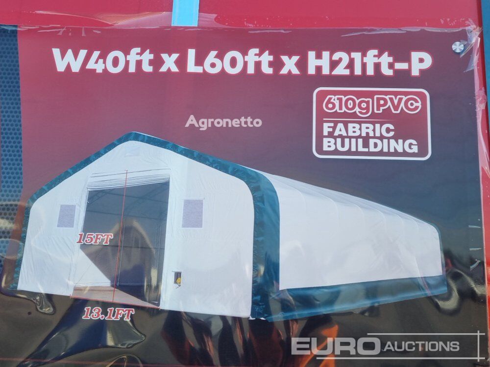 Купить тентовый ангар 2025 40x60x21 PVC Peak Storage Shelter | Agronetto TJ Новый тентовый ангар 2025 40x60x21 PVC Peak Storage Shelter - Agronetto