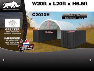 hangar met&aacute;lico Rhino-Cross-Shelter C2020H - 6x6x2 m met eindzeil