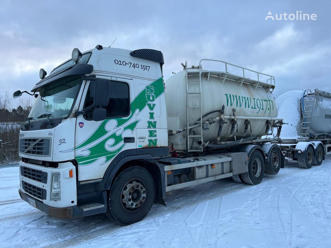 камион за сточна храна Volvo FM13 6×2 Bulksäiliö 17m3