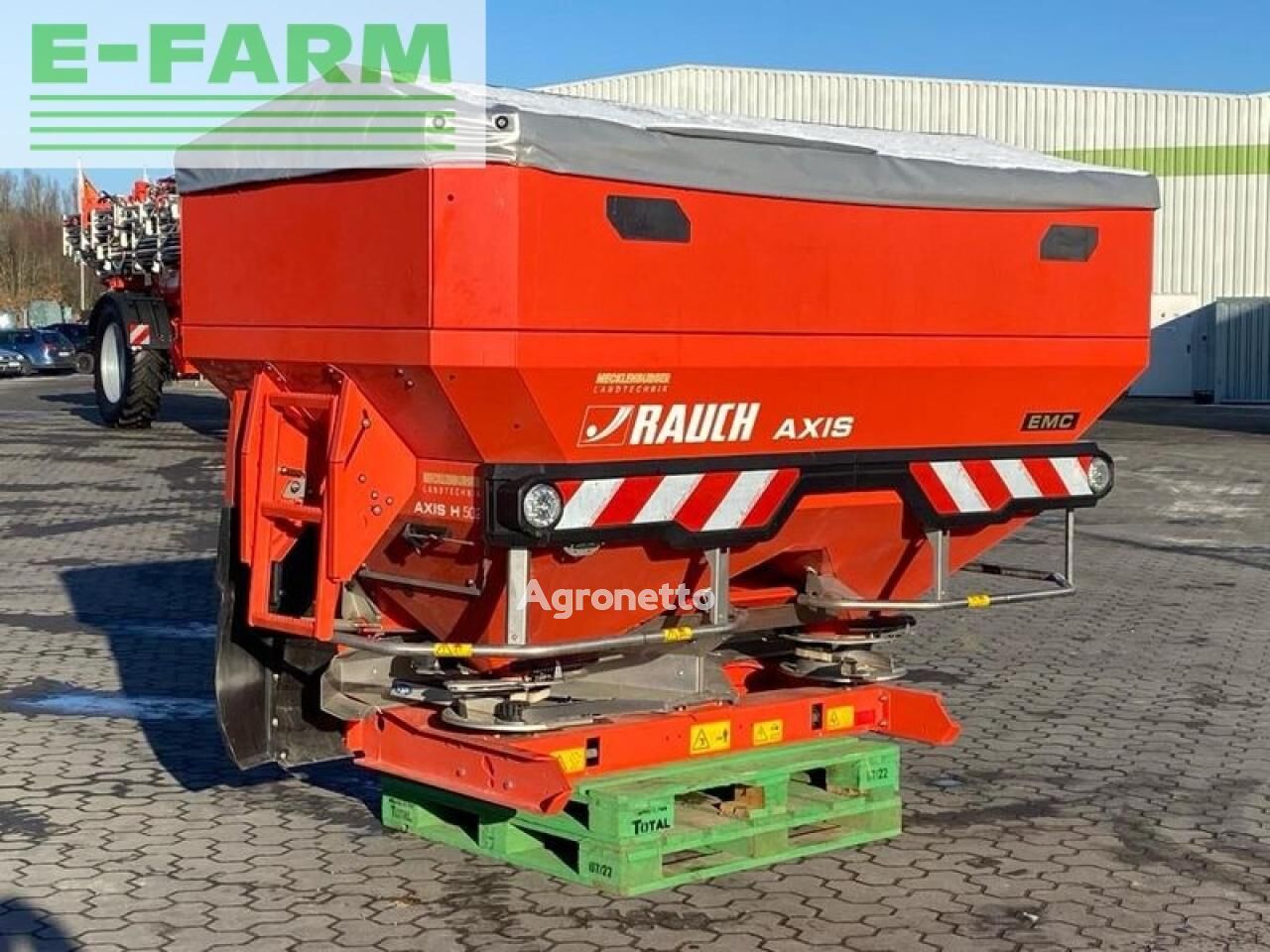 Rauch axis 50.2 h emc+w-vspro iso bus mounted fertilizer spreader