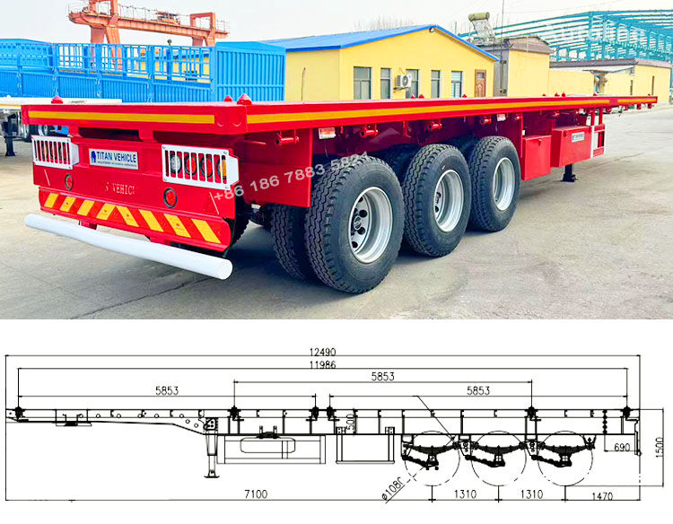 new 40ft Semi Flatbed Trailer for Sale in Papua New Guinea flatbed semi-trailer