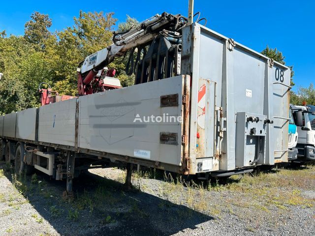 ANDERE mit Rollkran Kennis Type 16.000 flatbed semi-trailer