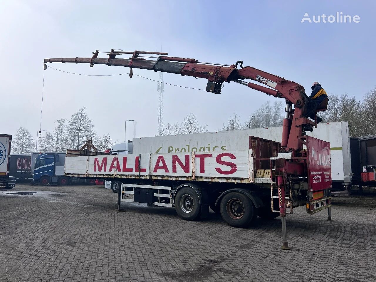 ATM 2 AS + HIAB 300-4 + WINCH flatbed semi-trailer