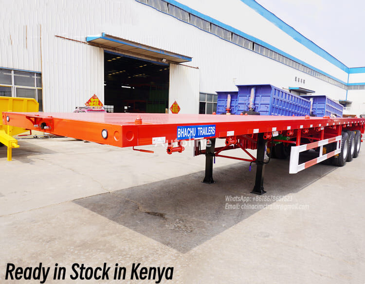 new Bhachu Tri Axle Trailer for Sale Price flatbed semi-trailer