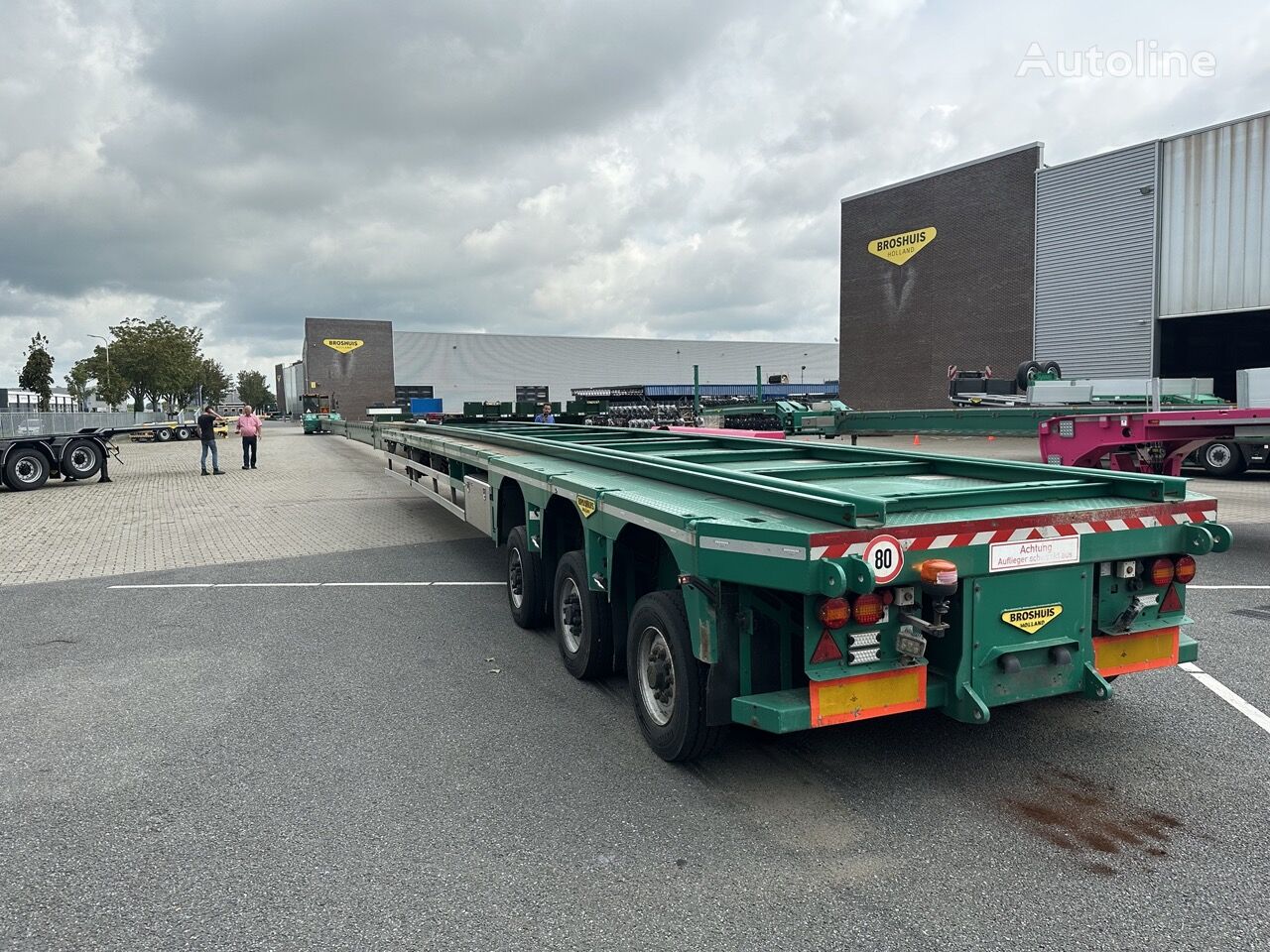 Broshuis 3AOU-48PL/4-15 Blade Trailers 70m long! poluprikolica sa ravnom platformom