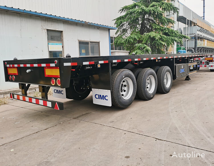 nowa naczepa burtowa CIMC 12.5M 3 Axles Semi Flatbed Trailer for Gambia