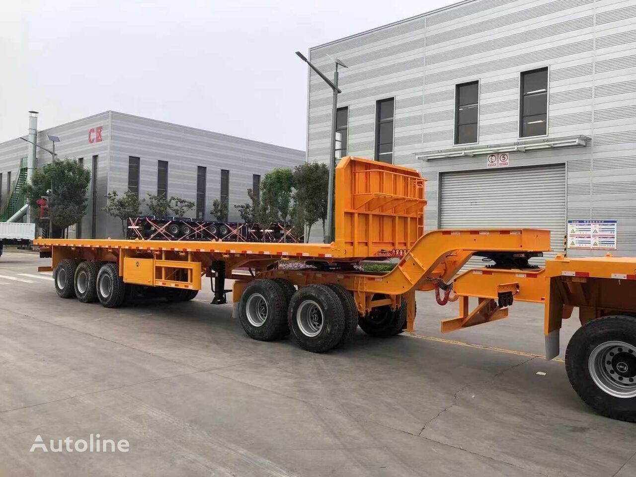 semi-remorque plateau Double link flat bed semitrailer for 140t