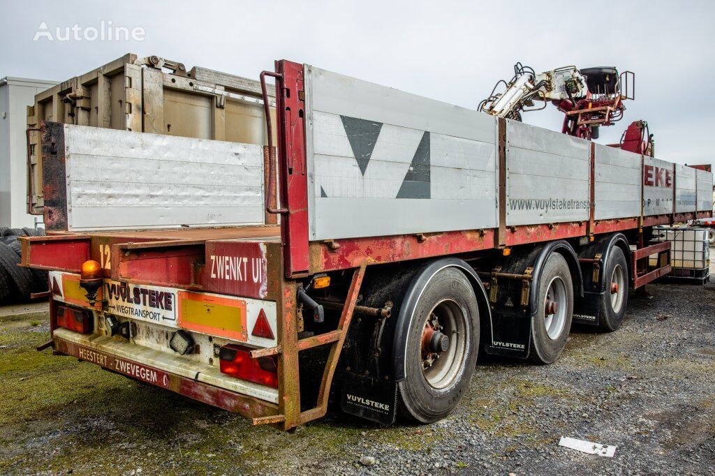 KWB KRAAN/CRANE/GRUE/KRAN - KENNIS 16 TON/M(3xhydr.) flak semitrailer