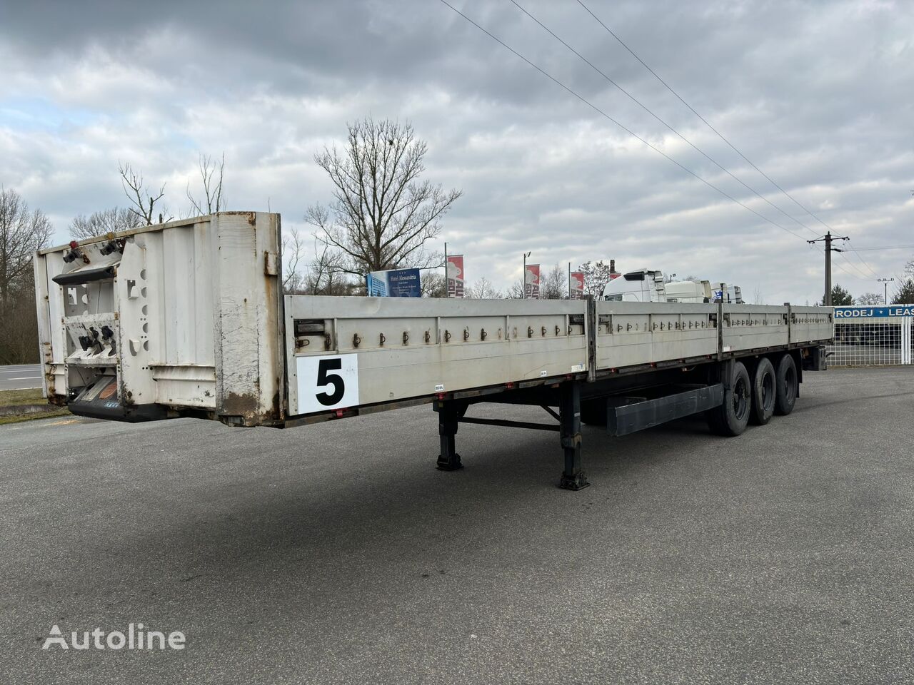 Krone SD P flatbed semi-trailer