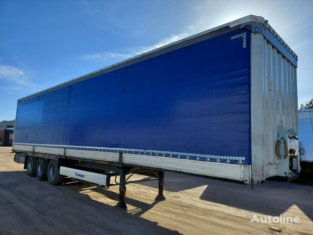 semi-trailer flatbed Krone SD bort stora