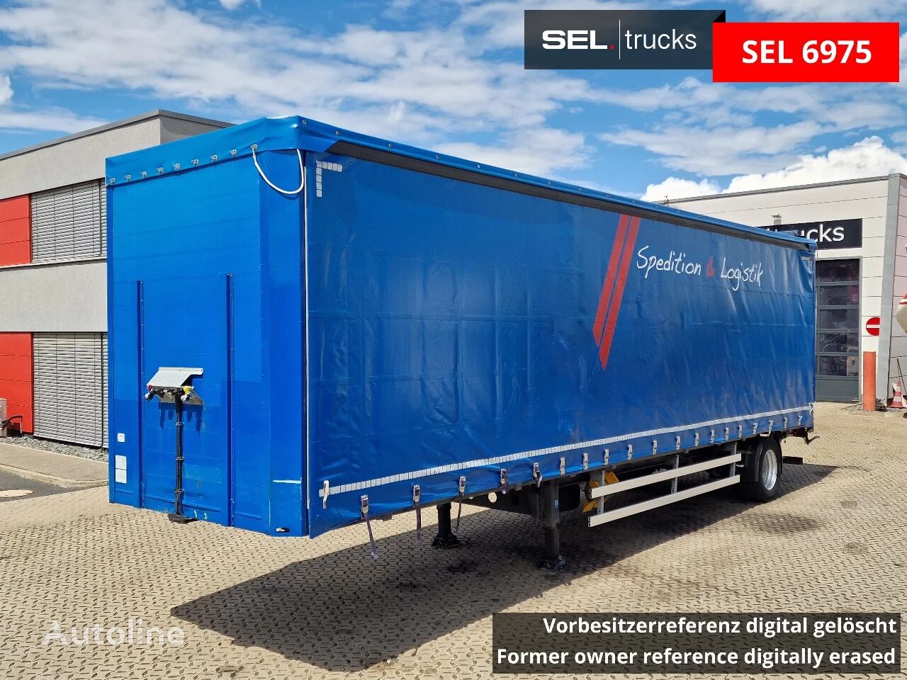 MS-Parts  SB10-9L Ladebordwand / Lenkachse flatbed semi-trailer