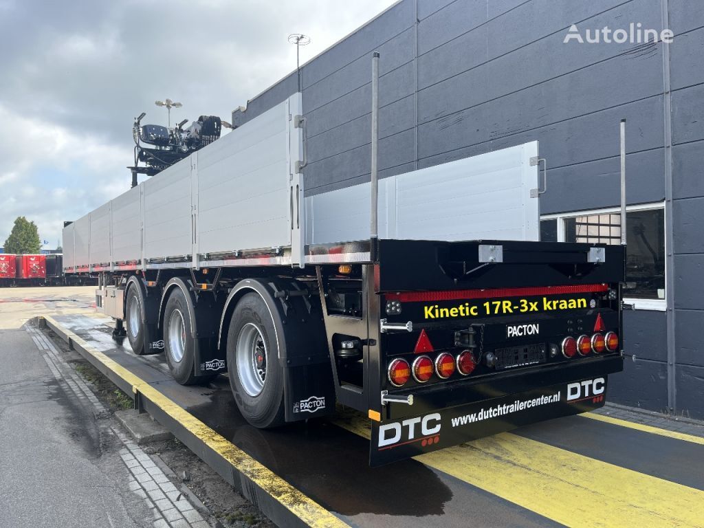 ny Pacton kraanoplegger | Kinetic 17R-3x | NIEUW!! flak semitrailer