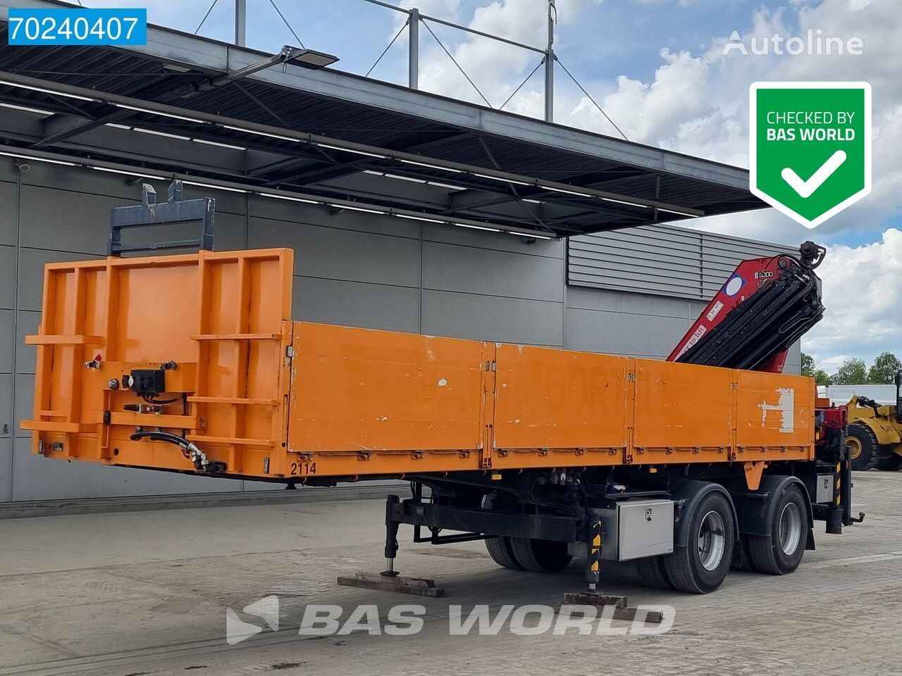 полуприцеп бортовой Royen SO.2.P Crane/Kran HMF3000-K6 Lenkachse NL-Trailer